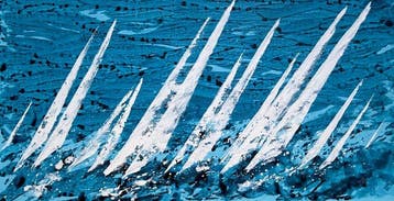 VOLHA - Course Through the Blue /Sails-XXL-Hand painted