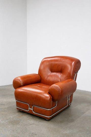 Fauteuil - Leder, Staal - Ruimtevaarttijdperk / Jaren