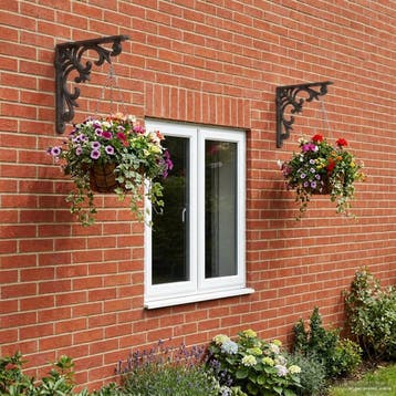 vidaXL Wandplankbeugels 2 st Antiek Bruin 14,5 x 14,5 x 3 cm, Verzenden