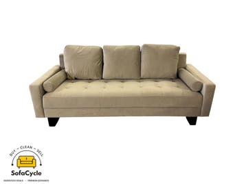 NV Gallery 3-zit + 2-zit taupe in fluweel – overstock, Verzenden