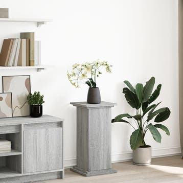vidaXL Sokkel met opbergruimte 31x30x60 cm bewerkt hout, Jardin & Terrasse, Verzenden