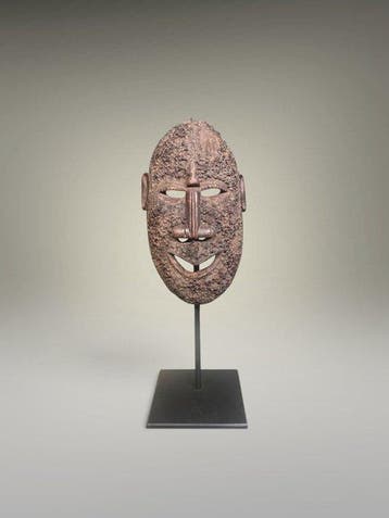 Nigeriaanse masker - glas-sculptuur - vere - Nigeria, Antiquités & Art, Art | Art non-occidental