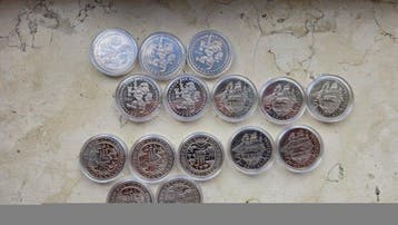 Nederland. Amsterdam Sail Medals 1995, 1997, 2000, 3 x Set,