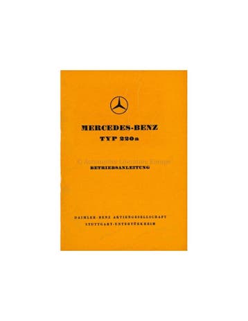 1955 MERCEDES BENZ TYP 220 A INSTRUCTIEBOEKJE DUITS, Auto diversen, Handleidingen en Instructieboekjes, Ophalen of Verzenden