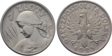 1 Zloty 1925 Polen Republik 1918-1939, Verzenden, België