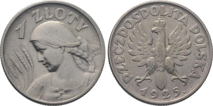 1 Zloty 1925 Polen Republik 1918-1939, Timbres & Monnaies, Monnaies | Europe | Monnaies non-euro, Envoi