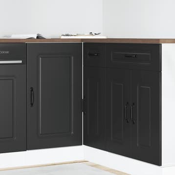 vidaXL Onderkast Kalmar Zwart Bewerkt Hout, Verzenden, Nieuw
