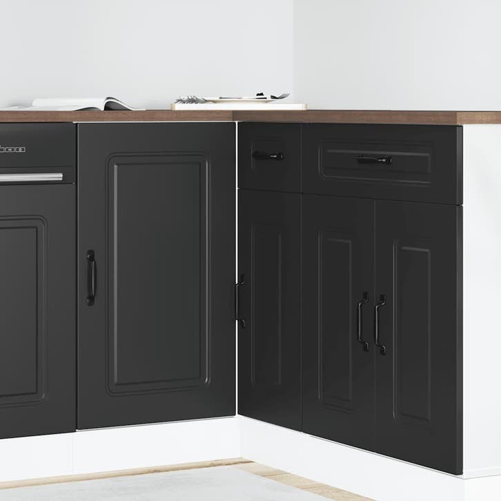 vidaXL Onderkast Kalmar Zwart Bewerkt Hout, Huis en Inrichting, Kasten | Overige, Nieuw, Verzenden