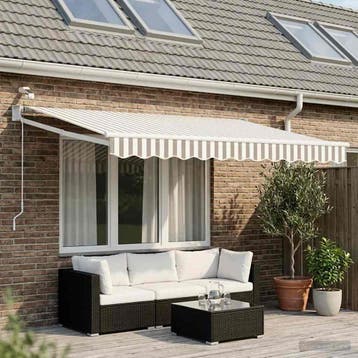 vidaXL Elektrisch Uitschuifbare Zonneluifel Lichtgrijs en, Verzenden, Nieuw