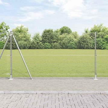 vidaXL gelast draadhek met betonnen voetstuk 50 x 1,2 m, Verzenden