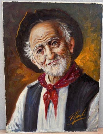 Tristano Marchi (1948) - Portret van een ouder heerschap -