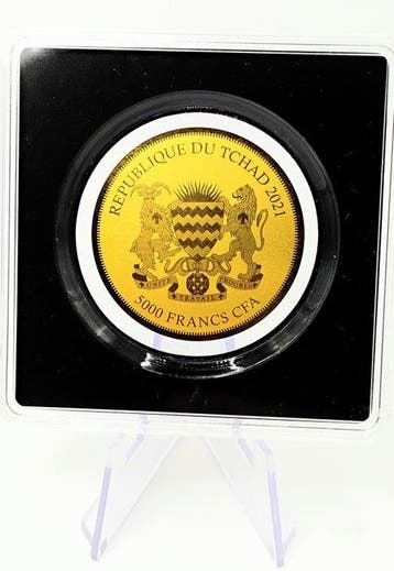 Tsjaad. 5000 Francs 2021 – 1/200 Oz - Oro 999 – Edizione