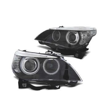 PHARES POUR BMW E60 E61 05-07 ANGEL EYES CCFL NOIR, Autos : Pièces & Accessoires, Verzenden