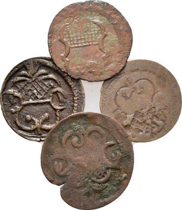 Einseitiger Heller Lot 4 Stueck o J Ulm Stadt, Verzenden