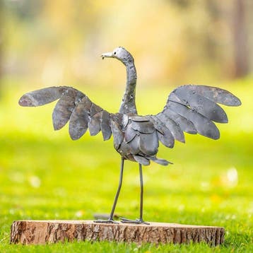 Sculpture, Statue: Aalscholver - 400 mm - Métal