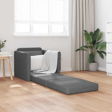 vidaXL Slaapbank / zetel 60cm Donkergrijs Stof, Verzenden, Nieuw