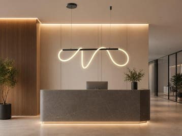 Veiling - Hanglamp Zand Zwart 110cm 40W LED CCT 3 Kleur + Di, Nieuw