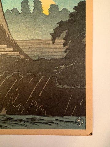 Moonrise at Tokumochi / Tokumochi in Starry Night ( -, Antiek en Kunst