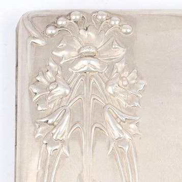 Gebüder Hühn - Jugendstil - Sigarettendoos - .800 zilver
