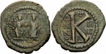 Byzanz Justin Ii Halbfollis Antiochia Theoupolis 569/570..., Verzenden