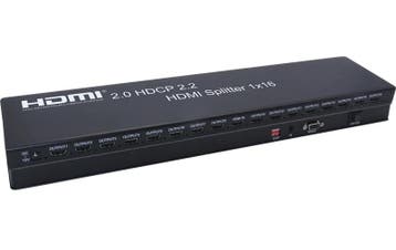 DrPhone HS16 4K 60Hz Hdmi 2.0 1X16 HDMI Splitter – HDCP 2.2, TV, Hi-fi & Vidéo, Verzenden
