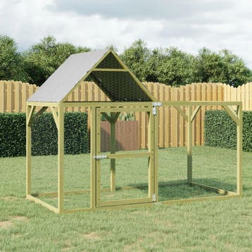 vidaXL Kippenhok 200x100x150 cm geïmpregneerd massief, Verzenden, Nieuw