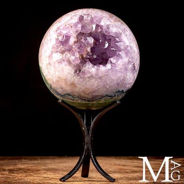 Topkwaliteit Amethistbol - First Choise Mineral - Hoogte:, Verzamelen