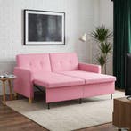 vidaXL Uittrekbare Slaapbank / zetel Roze Stof, Huis en Inrichting, Verzenden, Nieuw