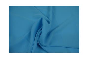 15 meter chiffon stof - Aqua blauw, Verzenden