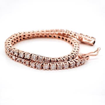 Bracelet - 14 carats Or rose - 2.28ct. tw. Rose Diamant