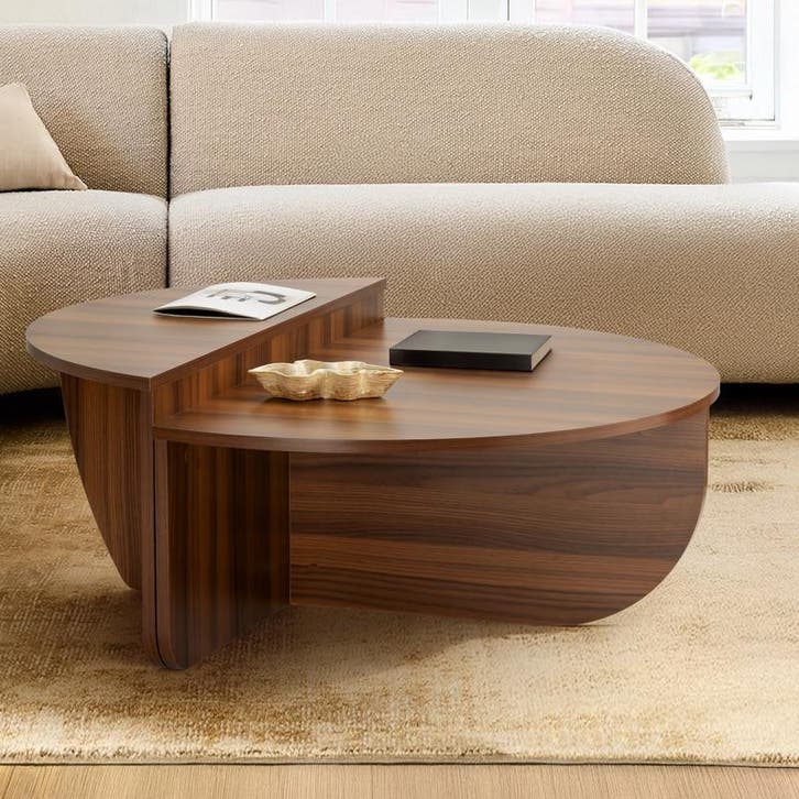 Table basse ronde en deux parties - 80 x 30 x 30/35,5 cm, Huis en Inrichting, Woonaccessoires | Overige, Verzenden