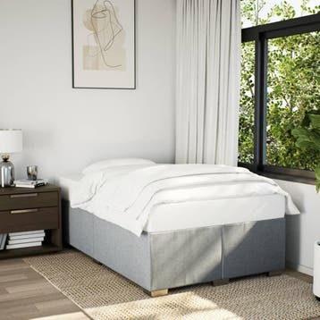 vidaXL Bedframe zonder matras 120x200 cm stof lichtgrijs, Verzenden