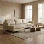 Leren hoekbank Match - 2 zits + longchair, Ophalen of Verzenden