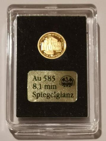 Duitsland. Gold medal 1/100 oz Gold Goethe-Schiller-Denkmal