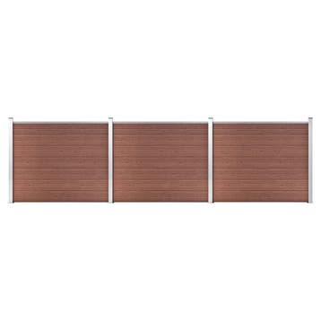 vidaXL Schuttingpanelenset 526x146 cm HKC bruin, Verzenden, Nieuw