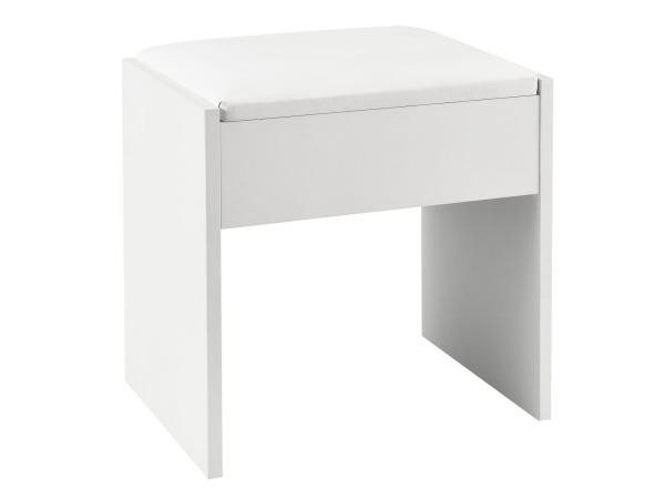 Veiling - Houten Kaptafelkruk / Kruk Melly - Wit - 40 x 30 x, Huis en Inrichting, Krukjes