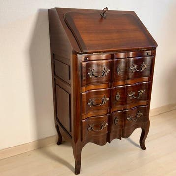 Secrétaire à abattant - Mahonie - Stijl Louis XV-Rococo