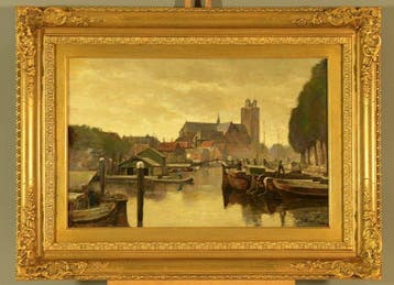 Johannes Martinus Bach (1866 - 1943) - Oud Stadsgezicht van, Antiek en Kunst
