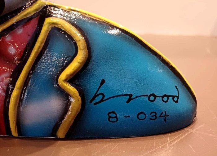 Herman Brood (1946-2001) - Statue, Zelf portret small - 19, Antiquités & Art, Antiquités | Autres Antiquités