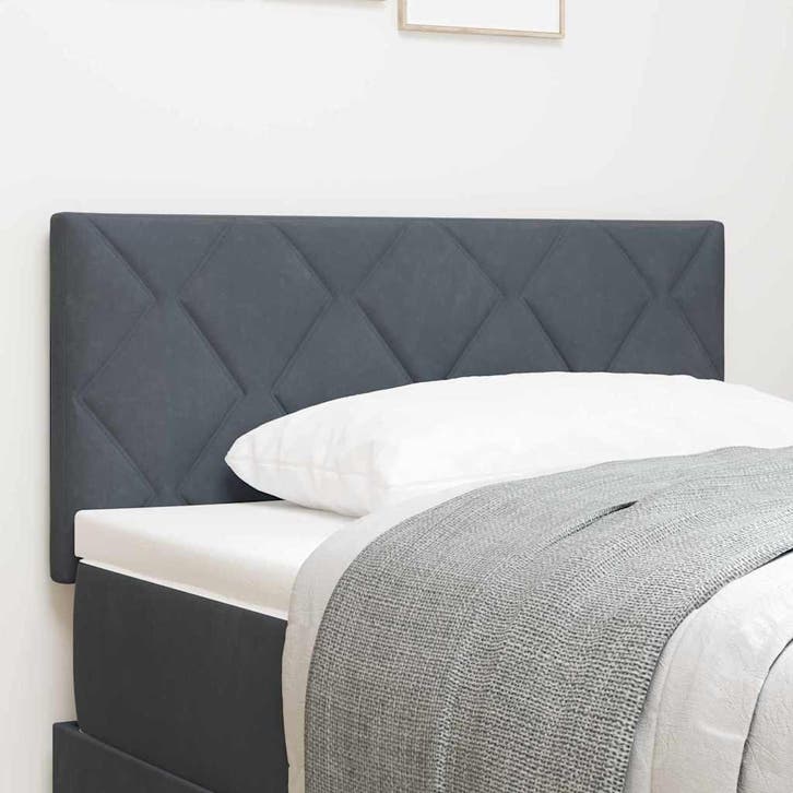 vidaXL Hoofdbord Donkergrijs 90 cm Fluweel, Huis en Inrichting, Slaapkamer | Bedden, Nieuw, Verzenden