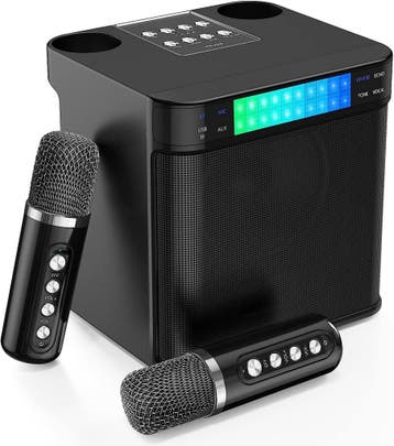 Karaoke Systeem met 2 mics | Retour deal | 34% korting!, Verzenden, Zo goed als nieuw, Complete set