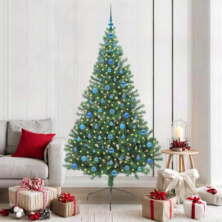 vidaXL Kunststof Voorverlichte Kerstboom met 300 LED Groen, Divers, Noël, Envoi