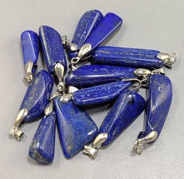Pierre gemme en lapis-lazuli Pendentifs - Hauteur : 46 mm -