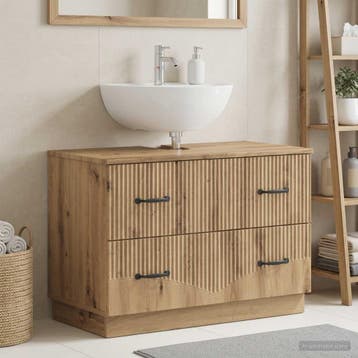 vidaXL Wastafel kabinet voor de badkamer HOORN Artisanaal, Verzenden, Nieuw
