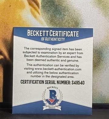 Fermo immagine esultazione Pelè - autografo COA Beckett -, Nieuw