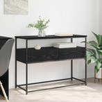 vidaXL Wandtafel met lade Zwart Eiken 100 x 40 x 75 cm, Verzenden, Nieuw