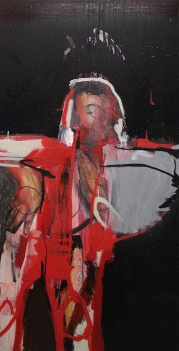 Miloš Hronec - Night, Antiek en Kunst, Kunst | Schilderijen | Modern