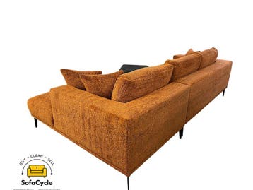 Hoekzetel roest in bouclé, hoek R – overstock, Verzenden