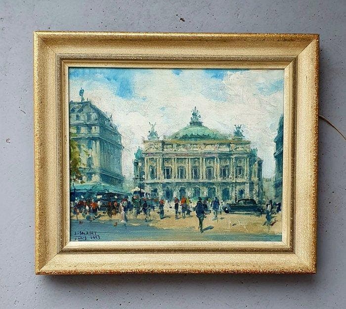 Jean Salabet (aka Juan Salado) (1913-1995) - Opéra Garnier,, Antiquités & Art, Art | Peinture | Classique