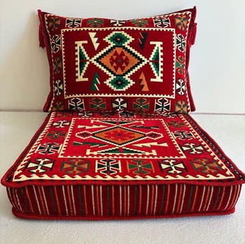 Kelim - 60 cm - 60 cm - coussin et oreiller